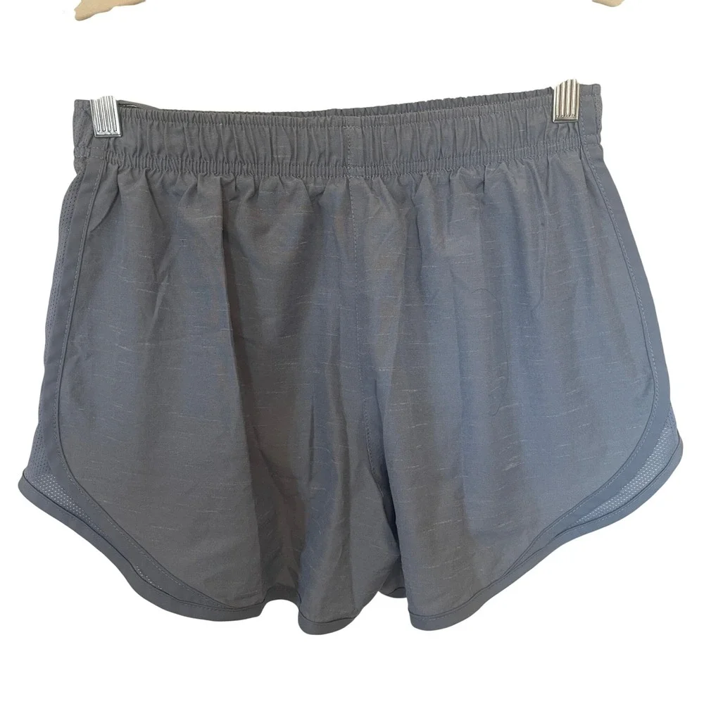 Nike Womens Dri-FIT Running Shorts‎ Gray Mesh Athletic Workout Gym Size M